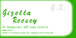 gizella recsey business card